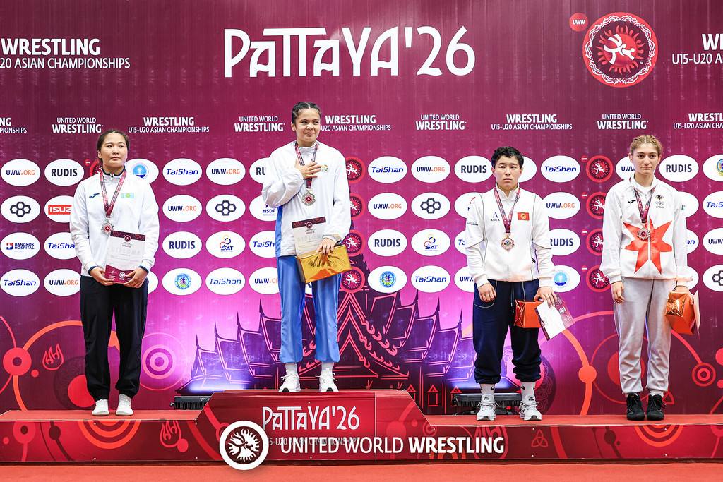 Our girls wrestlers won 5 medals at the Asian Championship